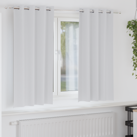 Cortinas con cortinas 2 pcs Gris pálido 175 x 140 cm Poliéster