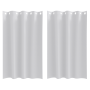 Cortinas con cortinas 2 pcs Gris pálido 175 x 140 cm Poliéster