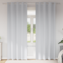 Cortinas con cortinas 2 pcs Gris pálido 245 x 140 cm Poliéster