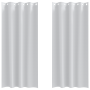 Cortinas con cortinas 2 pcs Gris pálido 245 x 140 cm Poliéster