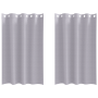 Cortinas 2 pcs Gris metálico 175 x 140 cm Poliéster