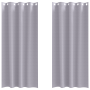 Cortinas 2 pcs Gris metálico 245 x 140 cm Poliéster