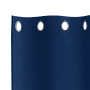 Cortinas con cortinas 2 pcs Azul oscuro 175 x 140 cm Poliéster