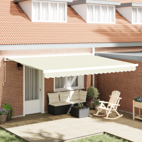 Toldo Retráctil Manual Crema 450x300 cm