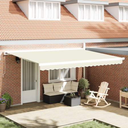 Toldo Retráctil Manual Crema 450x300 cm