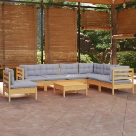 Garden furniture set 8 pieces and cushions solid pine wood by vidaXL, Garden sets - Ref: Foro24-3096724, Price: 595,80 €, Dis...