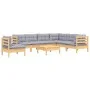 Gartenmöbel-Set 8-teilig und Kissen aus massivem Kiefernholz von vidaXL, Gartensets - Ref: Foro24-3096724, Preis: 613,57 €, R...
