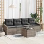 Conjunto de sofá de jardín con cojín 5 pcs Gris 55 x 55 x 37 cm