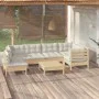 Gartenmöbel 7 Stück Kissen aus cremefarbenem Kiefernholz von vidaXL, Gartensets - Ref: Foro24-3096424, Preis: 545,88 €, Rabat...