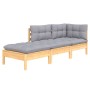 3-piece garden furniture set with solid pine wood cushions by vidaXL, Garden sets - Ref: Foro24-3096279, Price: 217,47 €, Dis...