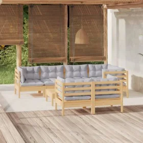 Garden furniture set 8 pieces and cushions solid pine wood by vidaXL, Garden sets - Ref: Foro24-3096495, Price: 648,96 €, Dis...