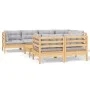 Gartenmöbel-Set 8-teilig und Kissen aus massivem Kiefernholz von vidaXL, Gartensets - Ref: Foro24-3096495, Preis: 657,89 €, R...