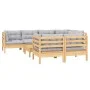 Gartenmöbel-Set 8-teilig und Kissen aus massivem Kiefernholz von vidaXL, Gartensets - Ref: Foro24-3096495, Preis: 657,89 €, R...