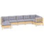Garden furniture set 7 pieces and cushions solid pine wood by vidaXL, Garden sets - Ref: Foro24-3096549, Price: 531,84 €, Dis...