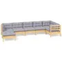 Garden furniture set 7 pieces and cushions solid pine wood by vidaXL, Garden sets - Ref: Foro24-3096549, Price: 508,77 €, Dis...