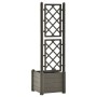 Jardinera con enrejado PP gris antracita 43x43x142 cm