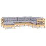 Gartenmöbel-Set 7-teilig und Kissen aus massivem Kiefernholz von vidaXL, Gartensets - Ref: Foro24-3096561, Preis: 515,97 €, R...