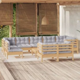 Garden furniture set 10 pieces and cushions solid pine wood by vidaXL, Garden sets - Ref: Foro24-3096531, Price: 798,15 €, Di...