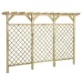 Valla de jardín con pérgola madera pino impregnada 300x50x200cm de vidaXL, Celosía - Ref: Foro24-318417, Precio: 286,56 €, De...
