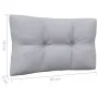 Garden sofa, 2 seats, with grey cushions, solid pine wood. by vidaXL, Outdoor sofas - Ref: Foro24-3096009, Price: 157,94 €, D...