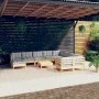 Juego de muebles de jardín 11 pzas y cojines madera de pino by vidaXL, Garden sets - Ref: Foro24-3097036, Price: 844,93 €, Di...