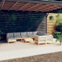 Juego de muebles de jardín 11 pzas y cojines madera de pino von vidaXL, Gartensets - Ref: Foro24-3097036, Preis: 857,33 €, Ra...