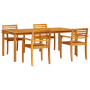Conjunto de Comedor de Jardín de 7 Piezas Madera Maciza de