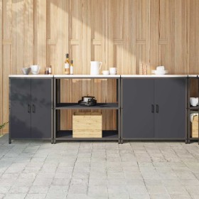 Conjunto de Almacenamiento para Cocina 3 pcs Antracita