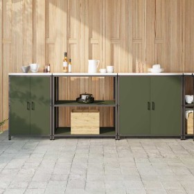 Conjunto de Almacenamiento para Cocina 3 pcs Verde Oliva
