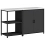 Juego de Almacenamiento de Cocina 2 pcs Negro 150 x 50 x 92 cm