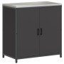 Juego de Almacenamiento de Cocina 2 pcs Negro 150 x 50 x 92 cm