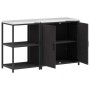 Juego de Almacenamiento de Cocina 2 pcs Negro 150 x 50 x 92 cm