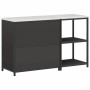 Juego de Almacenamiento de Cocina 2 pcs Negro 150 x 50 x 92 cm
