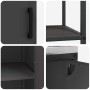 Juego de Almacenamiento de Cocina 2 pcs Negro 150 x 50 x 92 cm