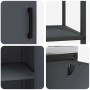 Juego de Almacenamiento de Cocina con estante 2 pcs Antracita