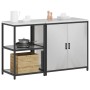 Juego de Almacenamiento de Cocina 2 pcs Plata 150 x 50 x 92 cm