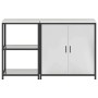 Juego de Almacenamiento de Cocina 2 pcs Plata 150 x 50 x 92 cm