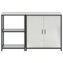 Juego de Almacenamiento de Cocina 2 pcs Plata 150 x 50 x 92 cm