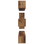 Juego de Mueble de TV 8 pcs Madera envejecida 30.5 x 30 x 90 cm
