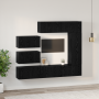 Juego de Mueble de TV 8 pcs Roble negro 30.5 x 30 x 90 cm