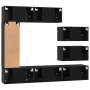 Juego de Mueble de TV 8 pcs Roble negro 30.5 x 30 x 90 cm