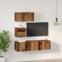 Set de TV Otro 4 pcs Madera envejecida 60 x 30 x 30 cm