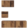 Set de TV Otro 4 pcs Madera envejecida 60 x 30 x 30 cm