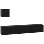 Set de TV Otro con almacenamiento con puerta 4 pcs Roble negro