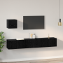 Set de TV Otro con almacenamiento con puerta 4 pcs Roble negro