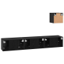 Set de TV Otro con almacenamiento con puerta 4 pcs Roble negro