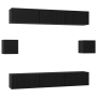 Juego de Mueble para TV Otro 8 pcs Roble negro 60 x 30 x 30 cm