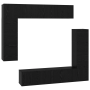 Conjunto de Muebles para TV 8 pcs Roble negro 80 x 30 x 30 cm