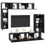 Conjunto de Muebles para TV 8 pcs Roble negro 80 x 30 x 30 cm