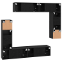 Conjunto de Muebles para TV 8 pcs Roble negro 80 x 30 x 30 cm